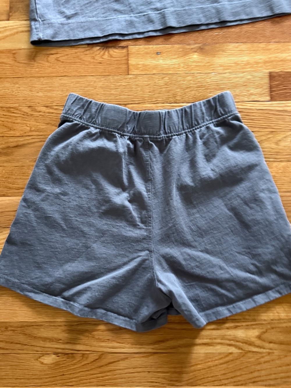 Free People Grayish Purple Two-Piece Lounge Set - Tee and Button-Front Shorts - Picture 4 of 5